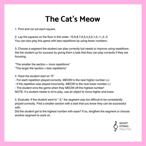 The Cat's Meow - Number Line Game