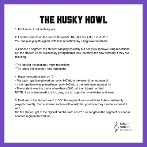 The Husky Howl - Number Line Game