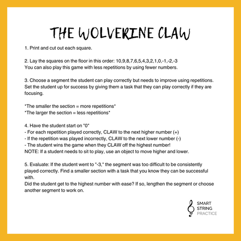 The Wolverine Claw - Number Line Game