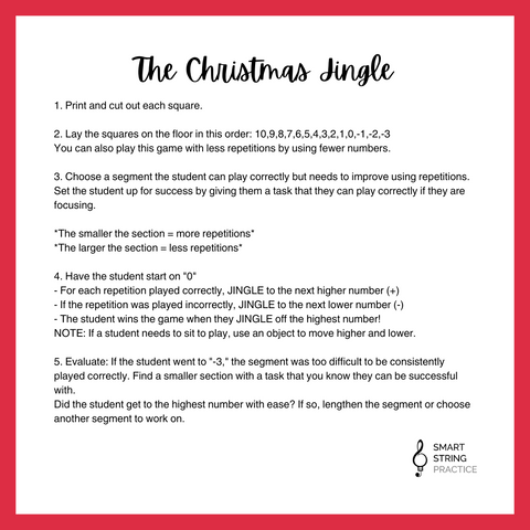 The Christmas Jingle - Number Line Game