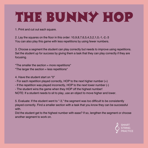 The Bunny Hop - Number Line Game