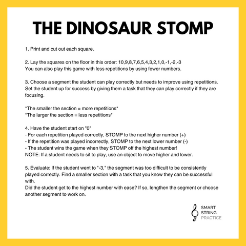 The Dinosaur Stomp - Number Line Game