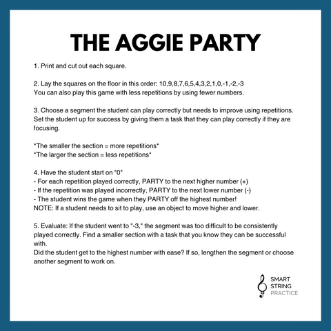 The Aggie Party - Number Line Game