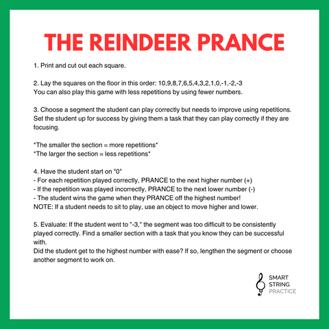 The Reindeer Prance - Number Line Game