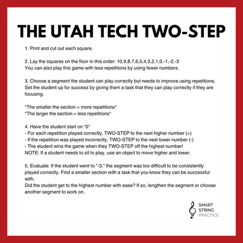 Utah Tech Two-Step - Number Line Game