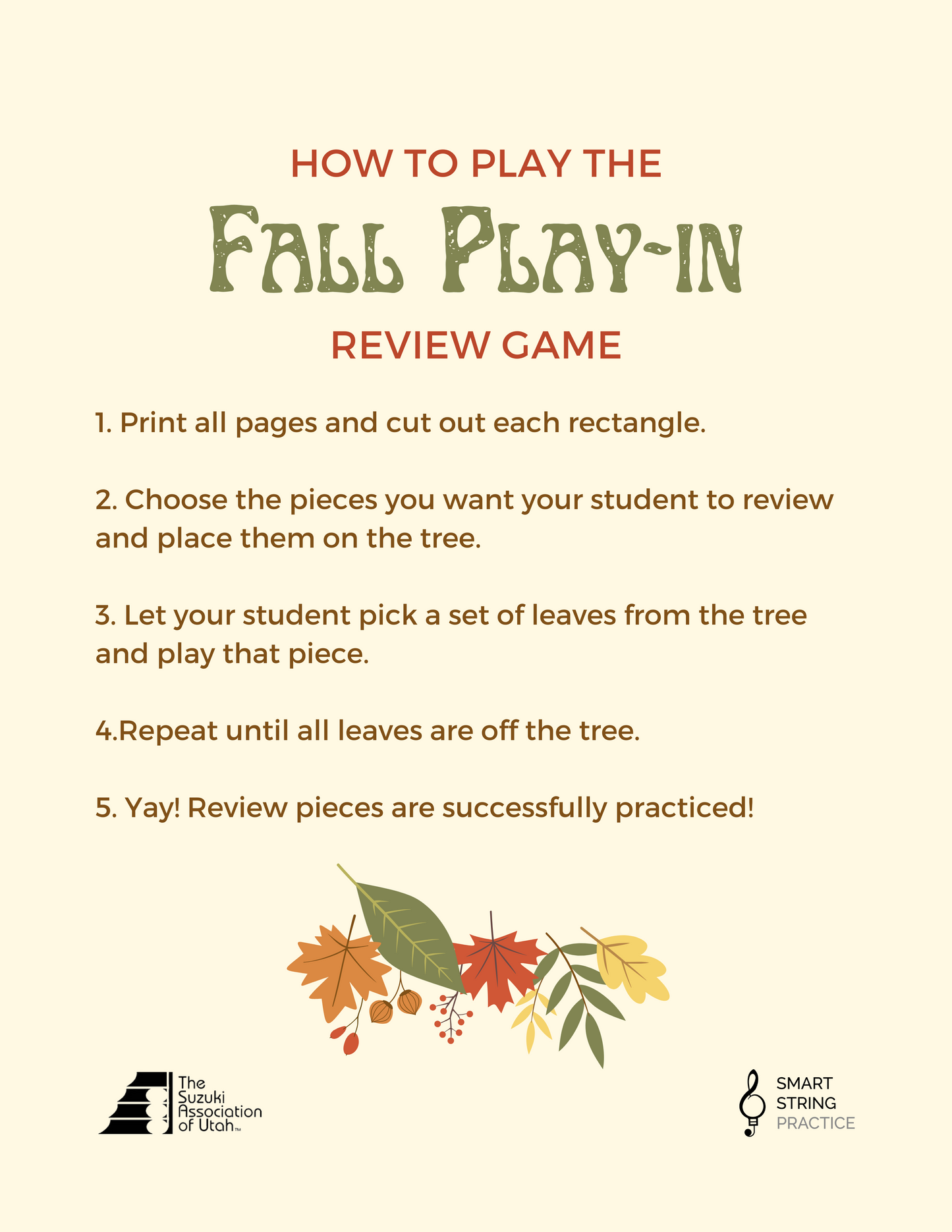 Fall Play-In Review Game