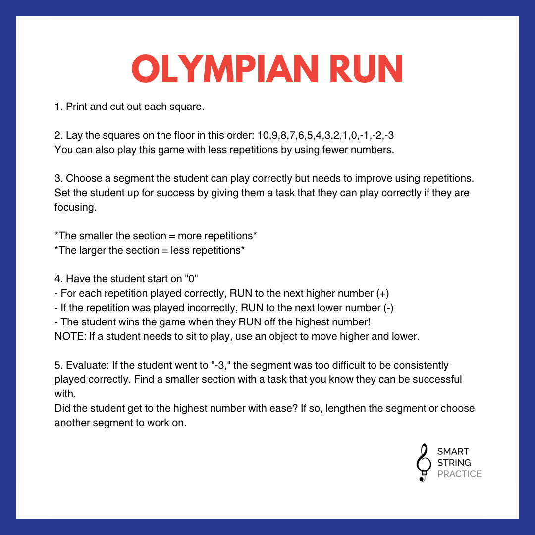 Olympian Run - Number Line Game
