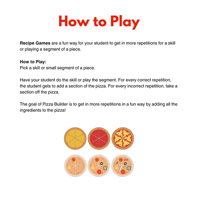 Pizza Builder - Recipe Game – Smart String Practice